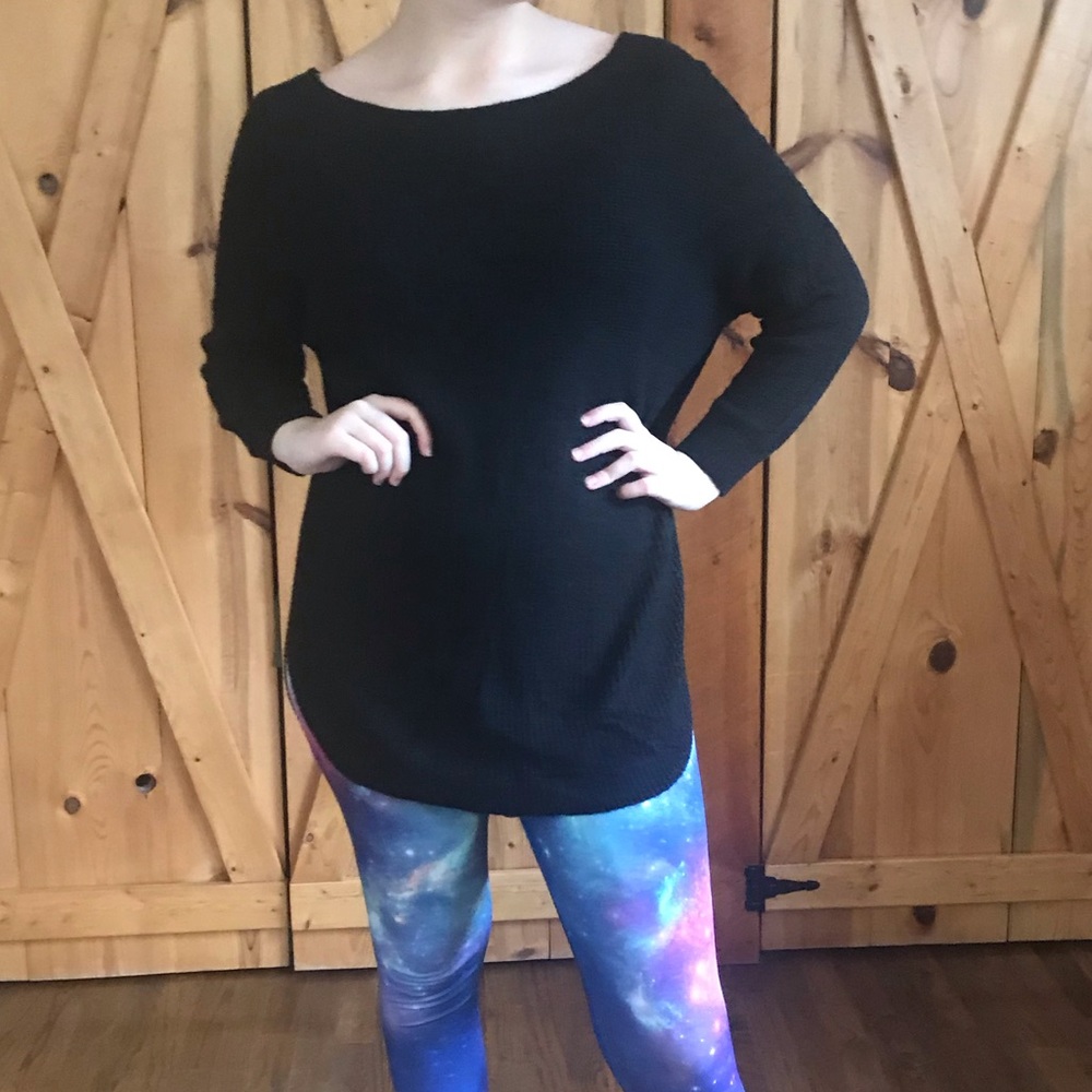 Tunic length sweater